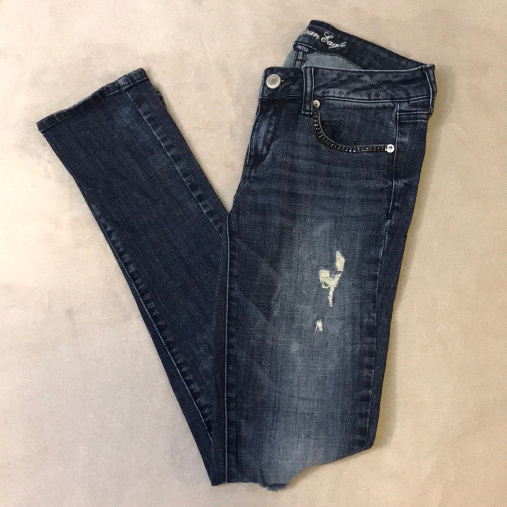 American Eagle embellished skinny jeans